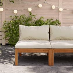 Canap&eacute; de milieu sectionnel avec coussin blanc cr&egrave;me Acacia