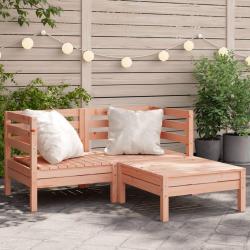 Canap&eacute; de jardin 2 places avec repose-pied bois massif douglas