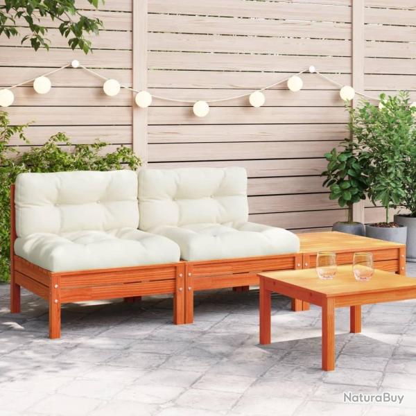 Canap� de jardin avec coussins et repose-pied 2 places