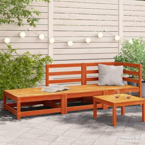 Canap� de jardin repose-pieds 2 places bois massif de pin