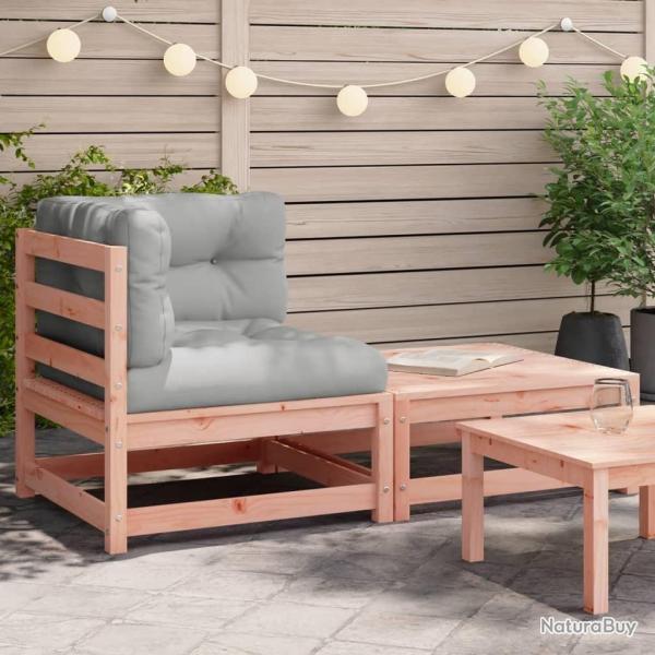 Canap� d'angle de jardin avec coussins et repose-pieds