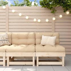 Canap&eacute;s centraux avec coussins 2 pcs bois de pin massif