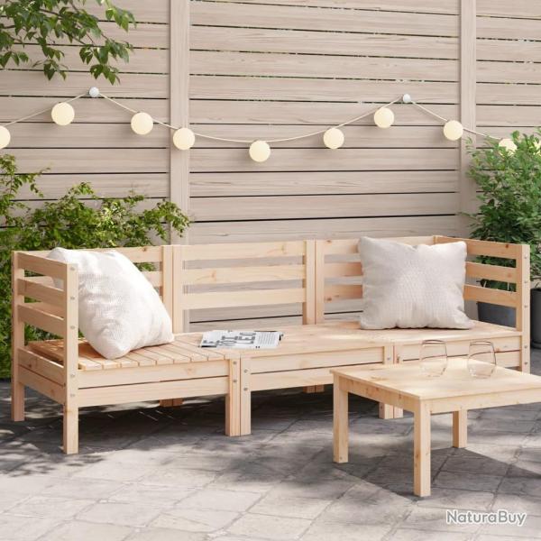 Canap� de jardin 3 places bois de pin massif