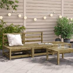 Canap&eacute; de jardin sans accoudoirs repose-pieds bois pin impr&eacute;gn&eacute;