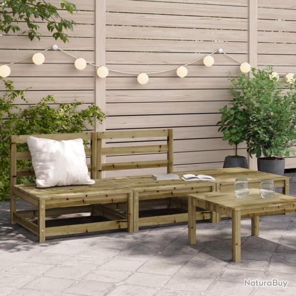 Canap� de jardin sans accoudoirs repose-pieds bois pin impr�gn�