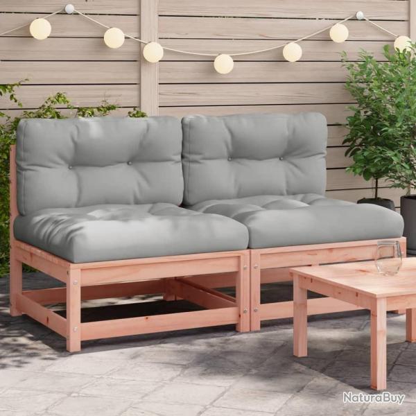 Canap�s de jardin sans accoudoirs avec coussins 2 pcs