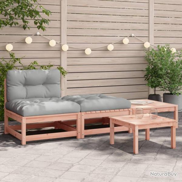 Canap� de jardin sans accoudoirs avec coussins et repose-pieds