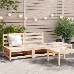 Canap&eacute; de jardin sans accoudoirs repose-pieds bois pin massif