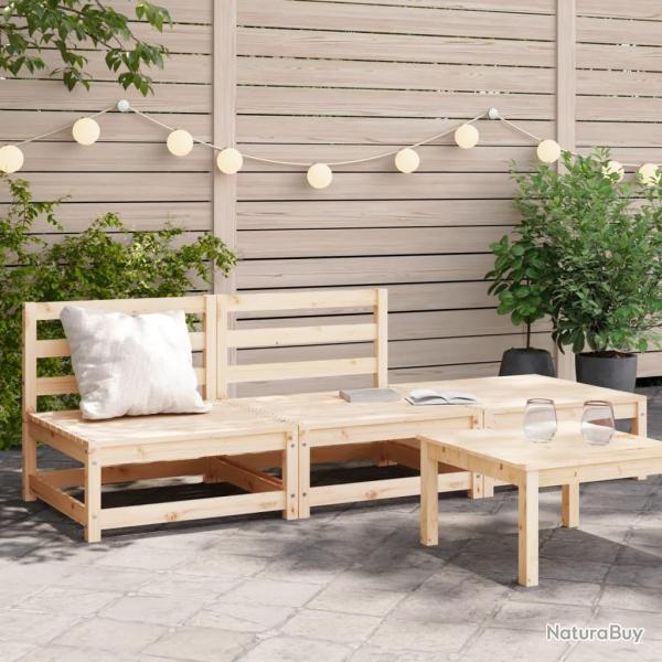 Canap� de jardin sans accoudoirs repose-pieds bois pin massif