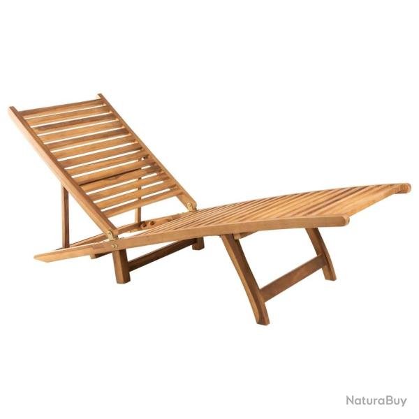 Chaise longue Bois de teck solide