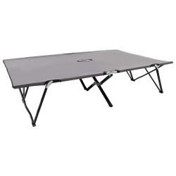 Chaise longue pliable 2 places Gris Acier