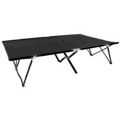 Chaise longue pliable 2 places noir Acier