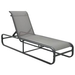 Chaise longue Aluminium et textil&egrave;ne