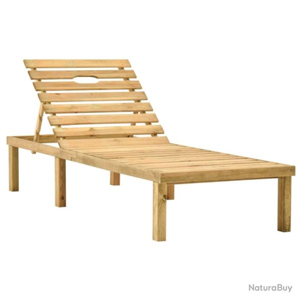 Chaise longue de jardin Bois de pin impr�gn�