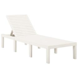 Chaise longue plastique blanc
