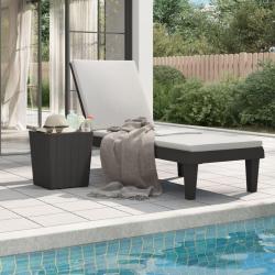 Chaise longue noir 155x58x83 cm polypropyl&egrave;ne