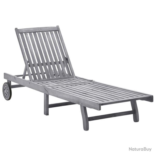 Chaise longue Bois d'acacia solide