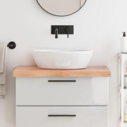 Comptoir de salle de bain marron 80x50x(2-6) cm bois trait&eacute;