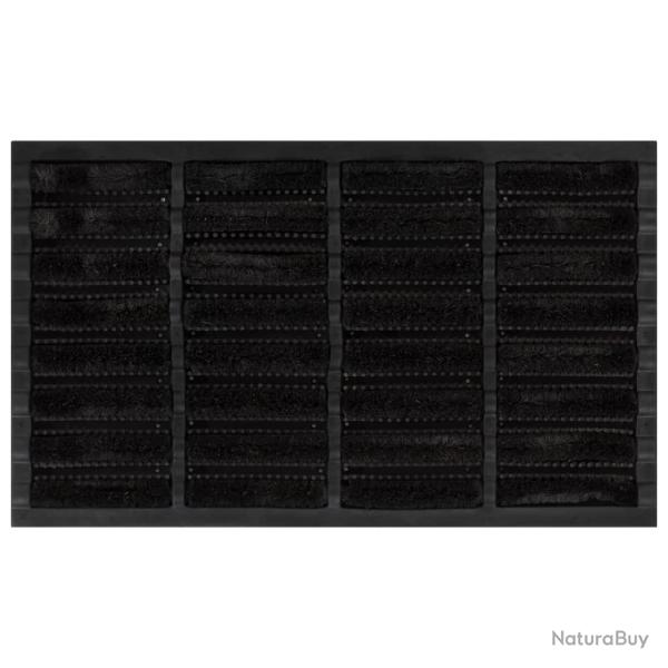 Paillasson rectangulaire 45x75 cm caoutchouc et fibre de coco alsavelo