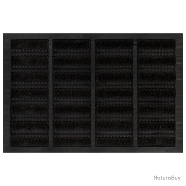 Paillasson rectangulaire 40x60 cm caoutchouc et fibre de coco alsavelo