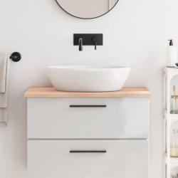 Comptoir de salle de bain 80x60x2 cm bois massif non trait&eacute;