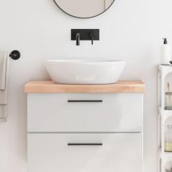 Comptoir de salle de bain 80x40x(2-6) cm bois massif non trait&eacute;