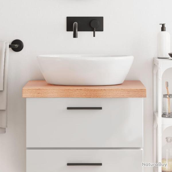 Comptoir de salle de bain marron 60x50x(2-6) cm bois trait�