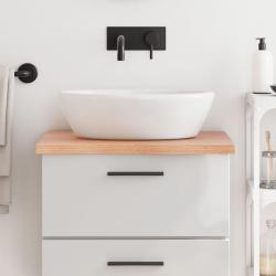 Comptoir de salle de bain marron 60x50x(2-4) cm bois trait&eacute;