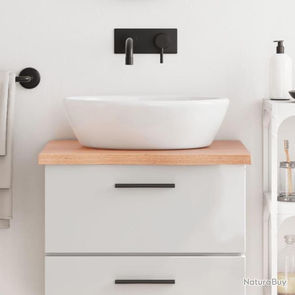 Comptoir de salle de bain marron 60x50x(2-4) cm bois trait�