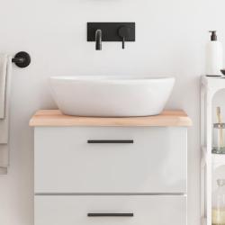 Comptoir de salle de bain 60x60x2 cm bois massif non trait&eacute;