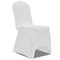 Housse blanche extensible pour chaise 50 pi&egrave;ces alsavelo