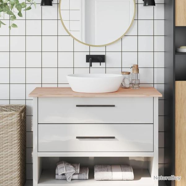 Comptoir de salle de bain 100x50x1,5 cm bois massif de h�tre