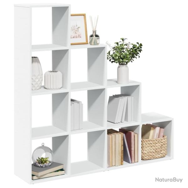 �tag�re s�paratrice de pi�ce � 4 niveaux blanc 131,5x29x131,5cm alsavelo