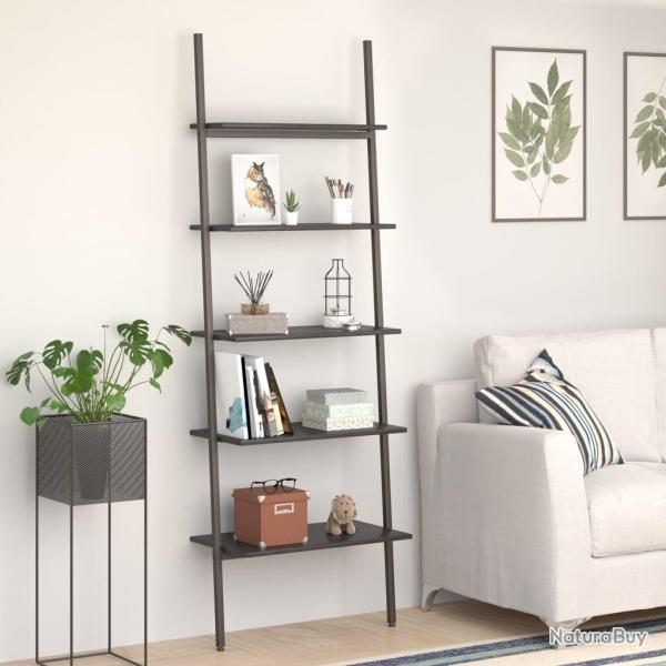 �tag�re inclin�e � 5 niveaux Noir 64x34x185,5 cm alsavelo