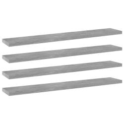 Panneaux de biblioth&egrave;que 4 pcs gris b&eacute;ton bois d'ing&eacute;nierie alsavelo