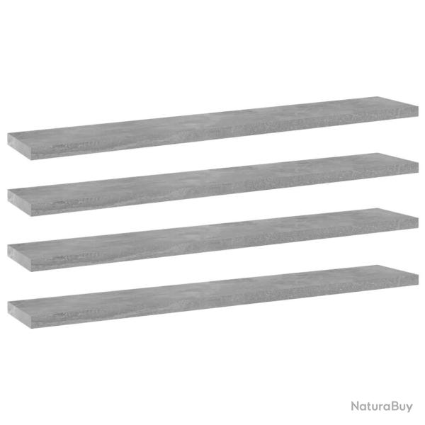 Panneaux de biblioth�que 4 pcs gris b�ton bois d'ing�nierie alsavelo