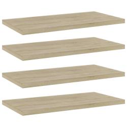 Panneau de biblioth&egrave;que 4 pcs ch&ecirc;ne sonoma bois d'ing&eacute;nierie alsavelo