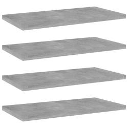 Panneaux de biblioth&egrave;que 4 pcs gris b&eacute;ton bois d'ing&eacute;nierie alsavelo