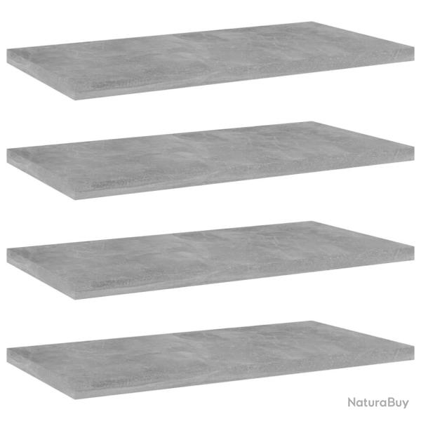 Panneaux de biblioth�que 4 pcs gris b�ton bois d'ing�nierie alsavelo