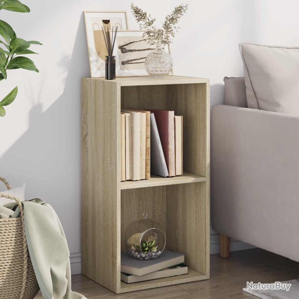 Biblioth�que � 2 niveaux Ch�ne sonoma Bois d'ing�nierie