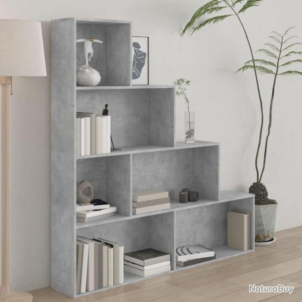 Biblioth�que/S�parateur de pi�ce Gris b�ton Bois d'ing�nierie alsavelo