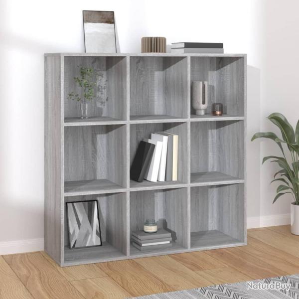 Armoire � livres sonoma gris 98x29x97,5 cm alsavelo