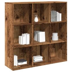Armoire &agrave; livres vieux bois 98x29x97,5 cm alsavelo