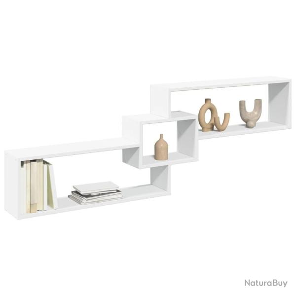 Armoire murale 158x18x53 cm blanc bois d'ing�nierie alsavelo