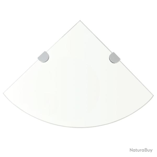 �tag�res d'angle 2 pcs et supports Verre Transparent 25x25 cm alsavelo