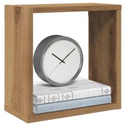 &Eacute;tag&egrave;res cube murales 4 pcs ch&ecirc;ne artisanal bois d'ing&eacute;nierie alsavelo