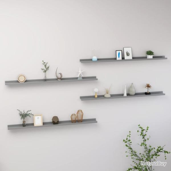 �tag�res murales 4 pcs Gris 115x9x3 cm alsavelo