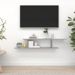 &Eacute;tag&egrave;re TV murale Sonoma gris 125x18x23 cm Bois d'ing&eacute;nierie alsavelo