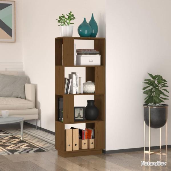 Biblioth�que/S�parateur de pi�ce Marron miel 51x25x132 cm Pin alsavelo