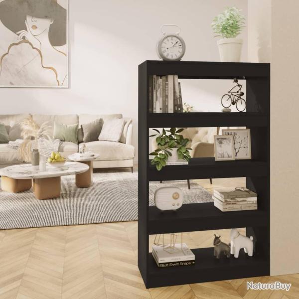 Biblioth�que/S�parateur de pi�ce Noir Bois d'ing�nierie alsavelo
